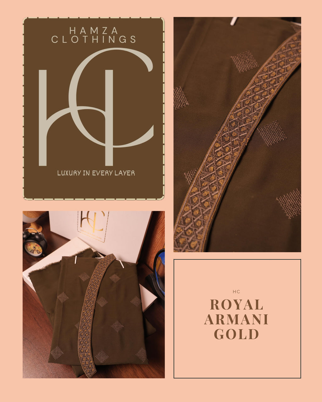 Royal Armani Gold Ethnic Wear for Men – Stylish and Comfortable Fit