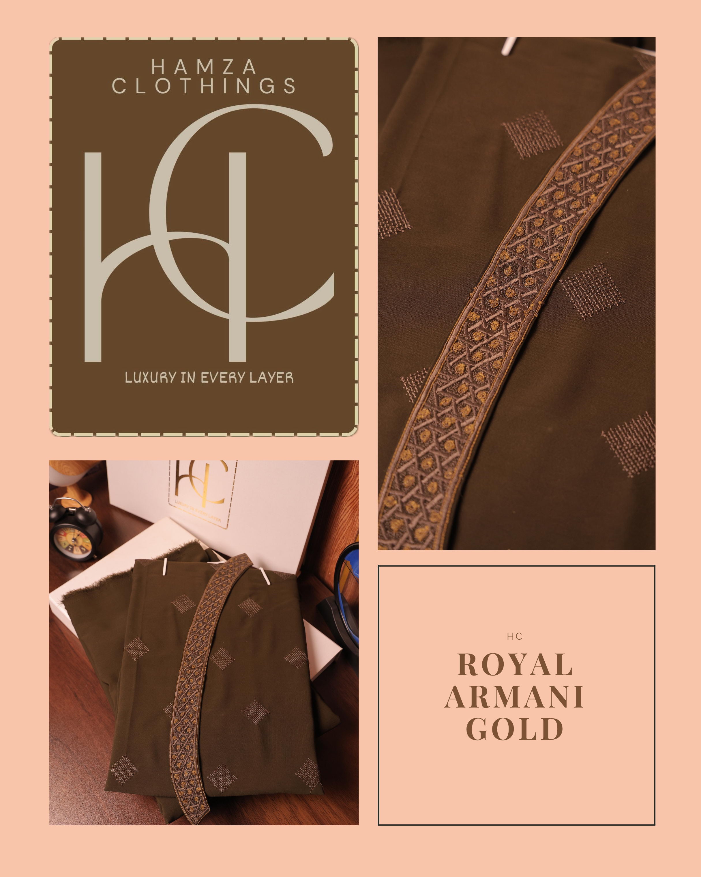 Royal Armani Gold Ethnic Wear for Men – Stylish and Comfortable Fit
