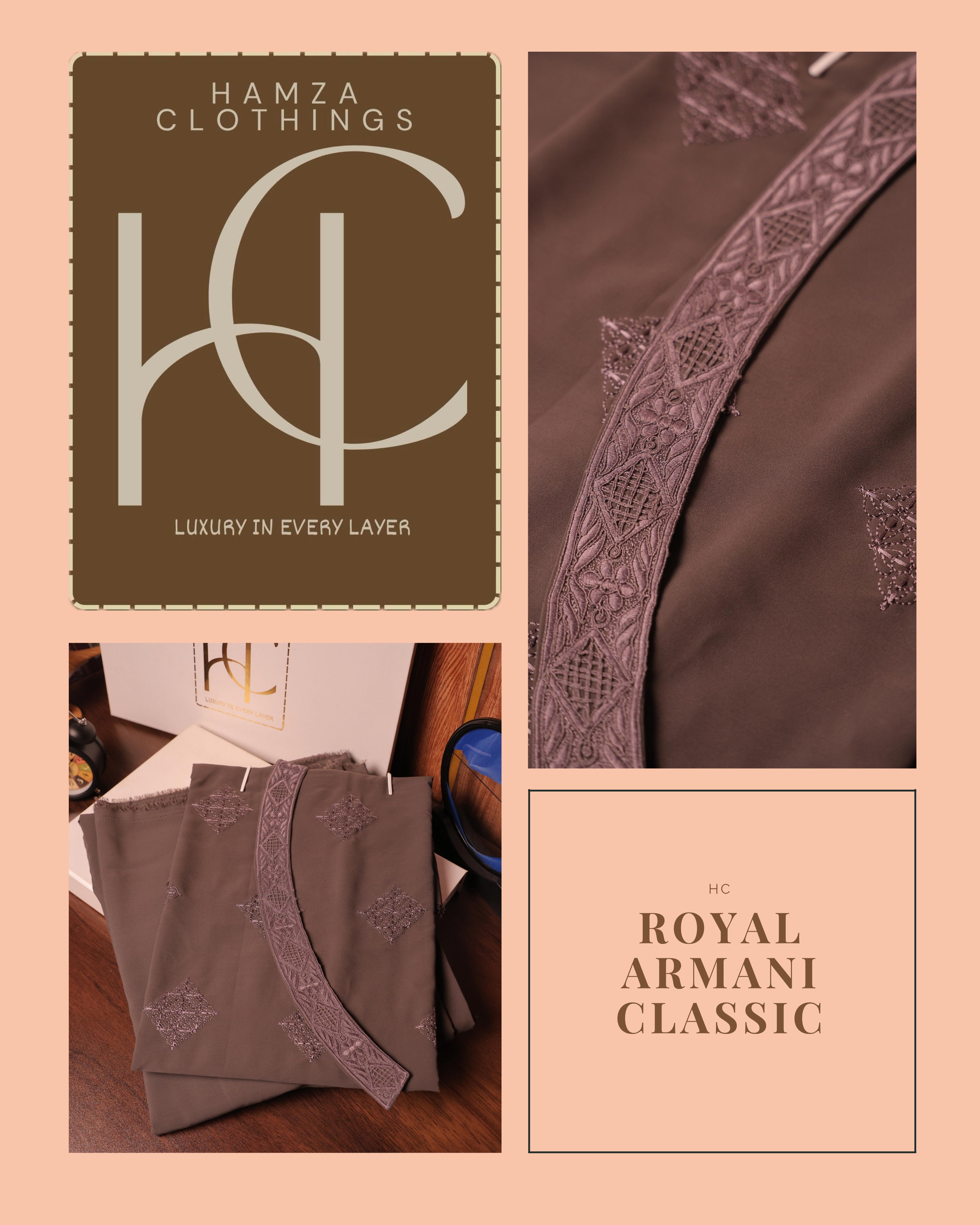 Men's Royal Armani Classic Kurta Pajama with Timeless Elegant Design