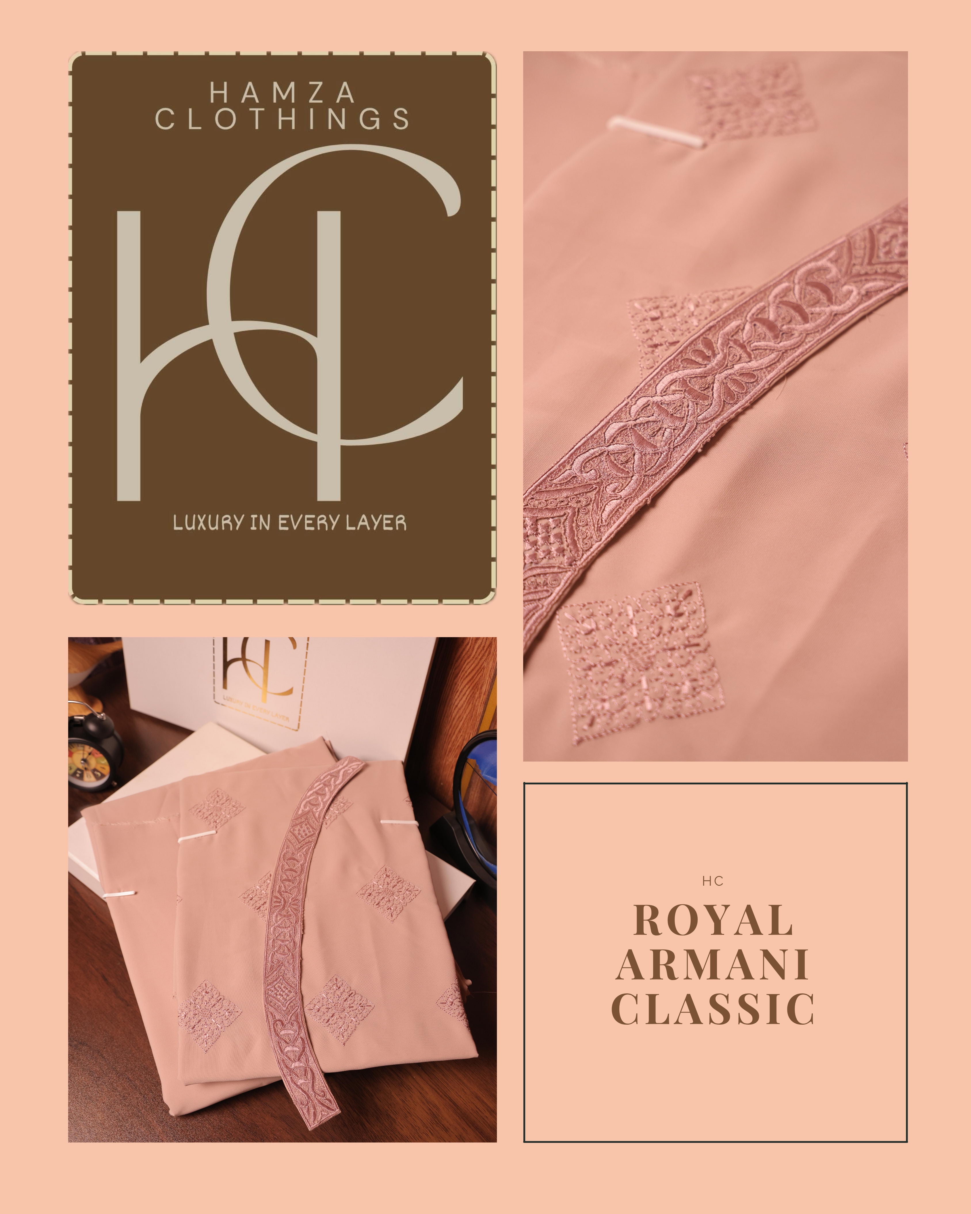 Men's Royal Armani Classic Kurta Pajama with Timeless Elegant Design