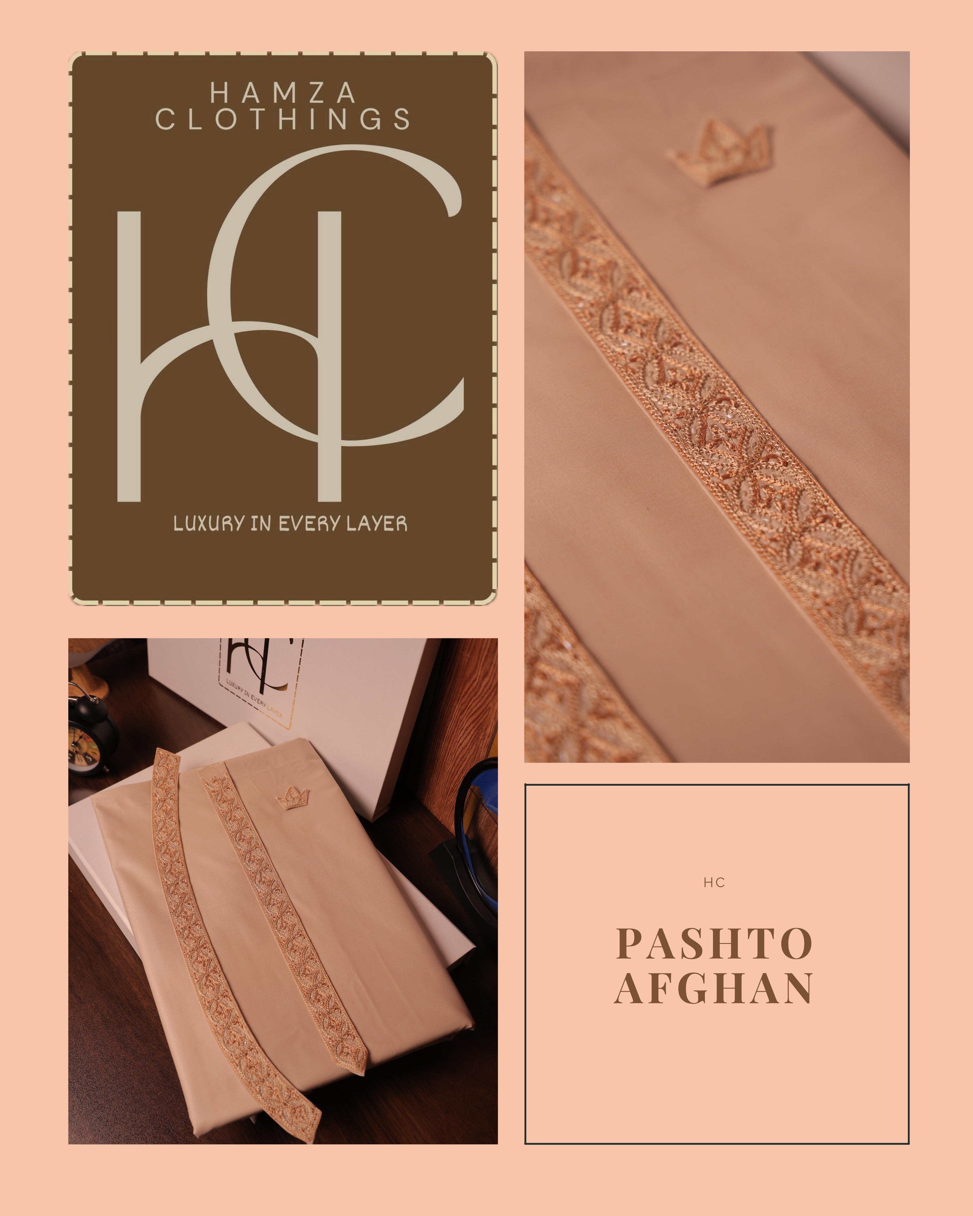 Pashto Afghan Collection Kurta Pajama for Men – Imported Soft Fabric with Hand Resham Work