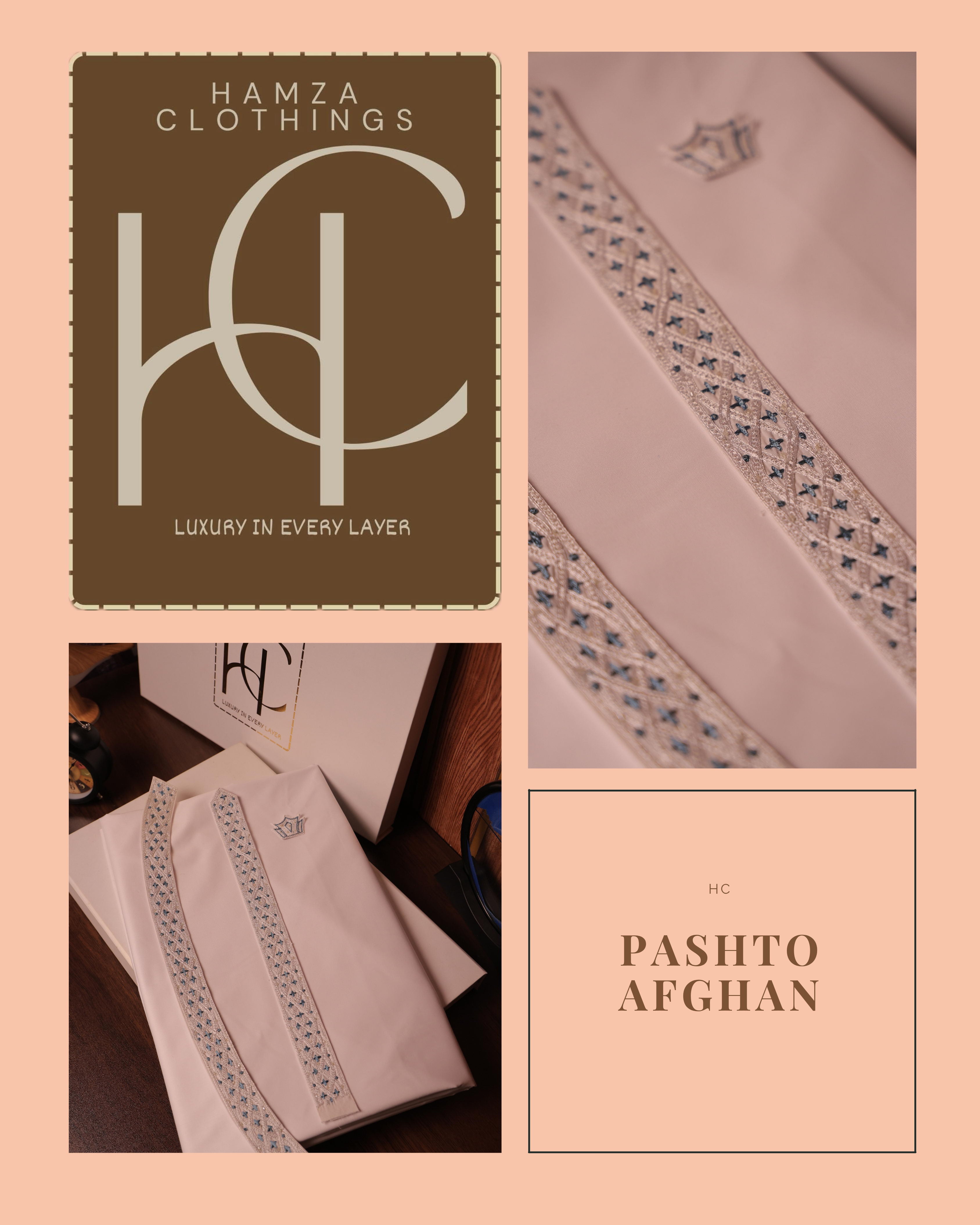 Pashto Afghan Collection Kurta Pajama for Men – Imported Soft Fabric with Hand Resham Work