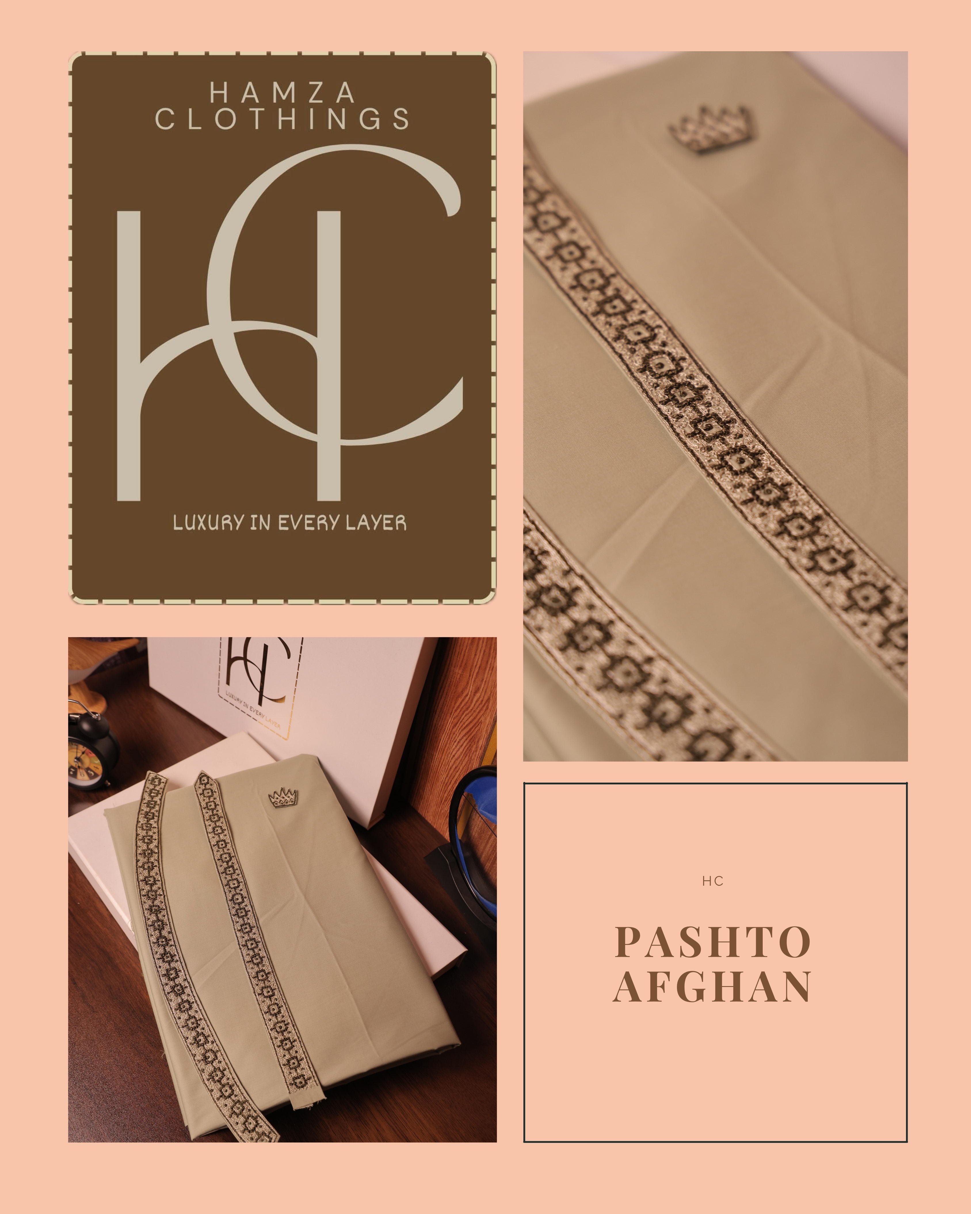 Pashto Afghan – Green (Handmade Resham Work)