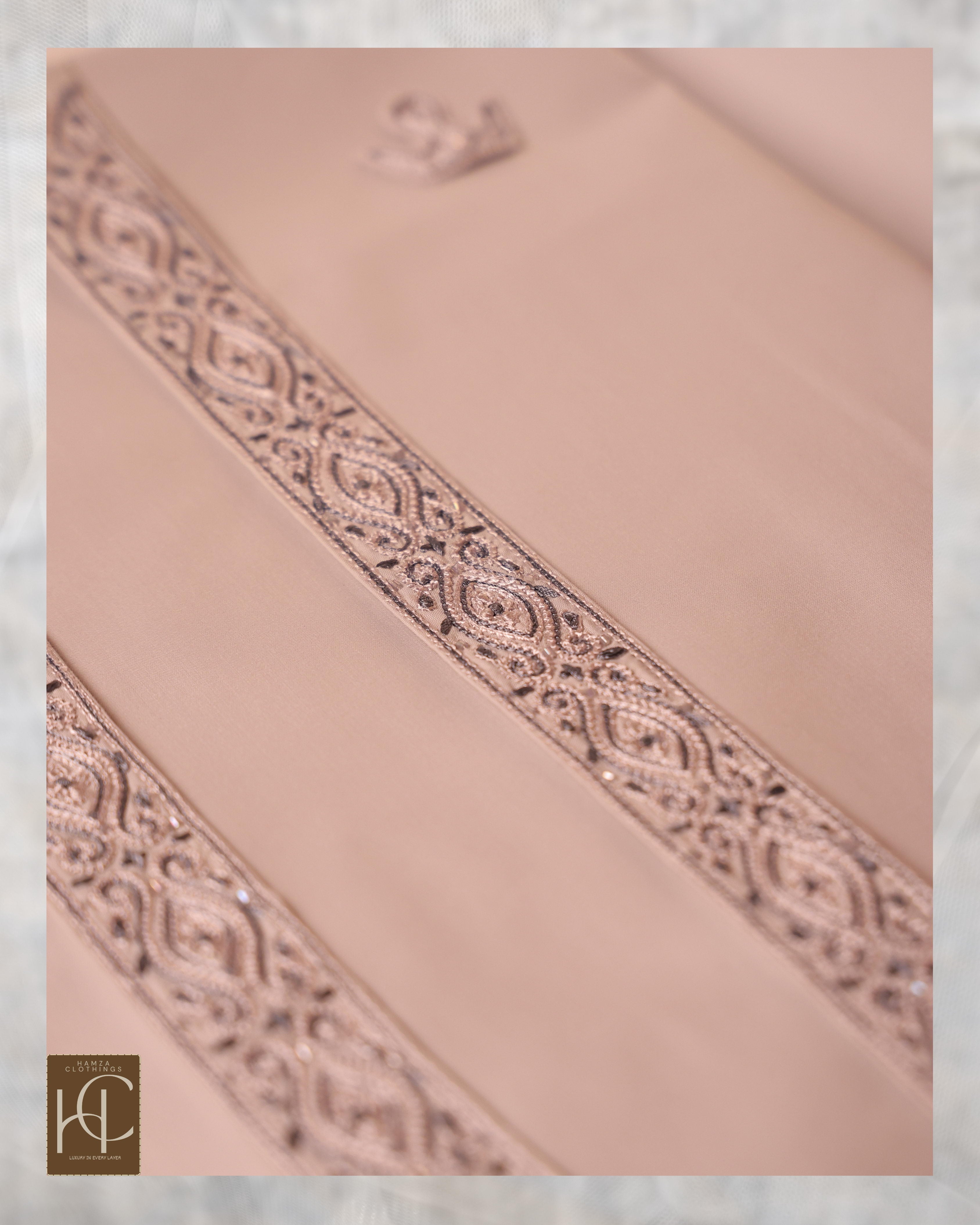 Pashto Afghan – Light Grey (Handmade Resham Work)