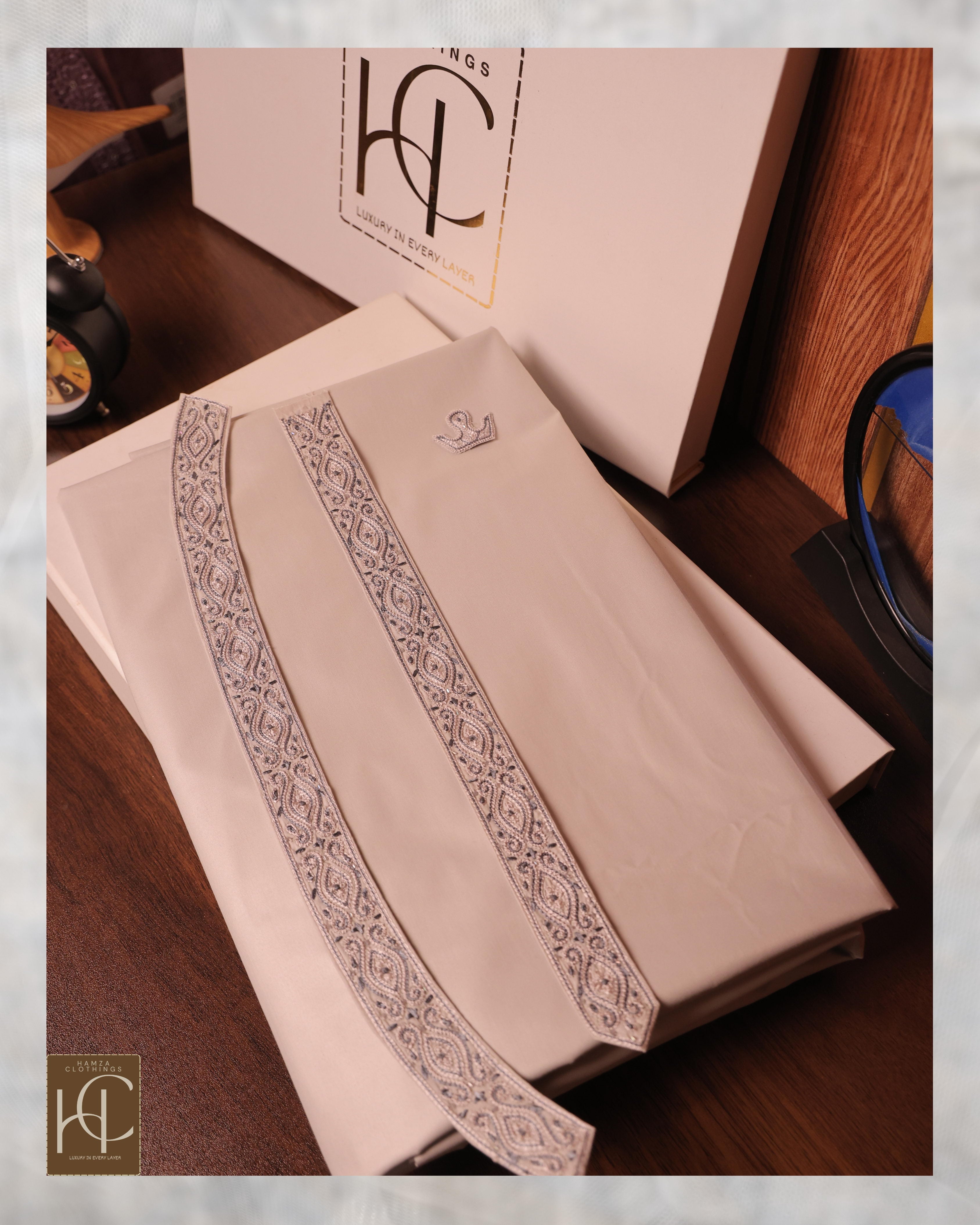 Pashto Afghan Collection Kurta Pajama for Men – Imported Soft Fabric with Hand Resham Work