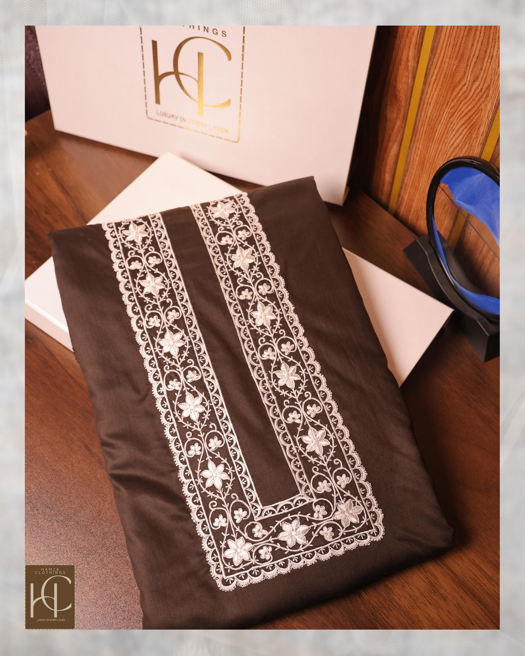 Taimoor kurta pajama for men Blackist Brown Resham Embroidery Collection