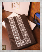 Taimoor kurta pajama for men Blackist Brown Resham Embroidery Collection