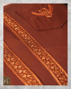 Egyptian Cotton kurta pajama for men - Mustard Brown
