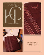 Egyptian Cotton kurta pajama for men - Majanta Wine