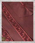 Pashmina Not-Stitch Fabric for Men – Premium Soft Imported Material with Pure Hand Resham Work