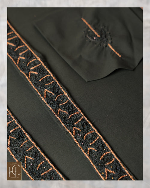 Pashmina Not-Stitch Fabric for Men – Premium Soft Imported Material with Pure Hand Resham Work
