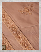 Egyptian Cotton Daimond kurta pajama for men – Dusty Beige