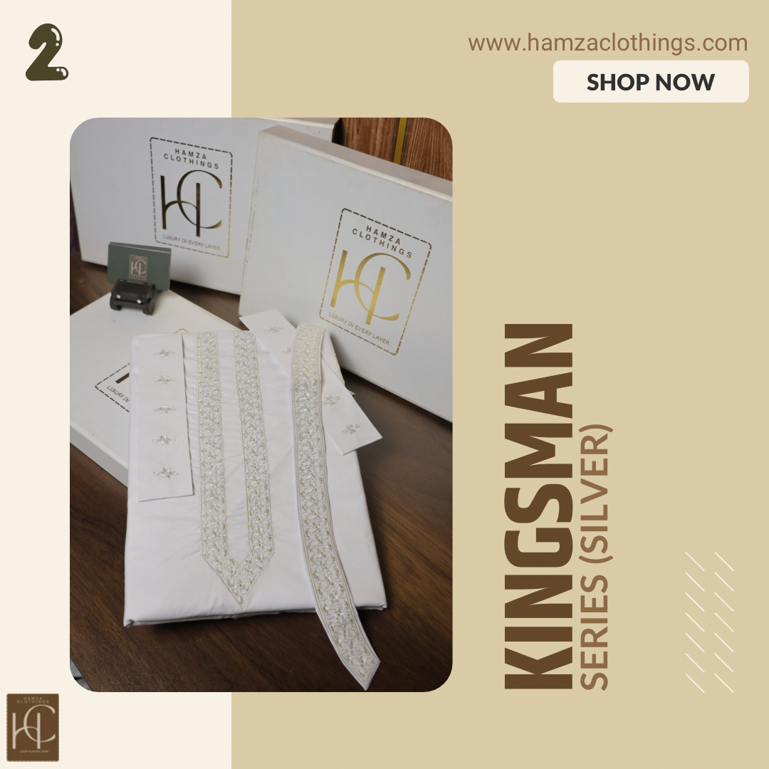 Kingsman Premium Kurta Pajama Collection - Silver