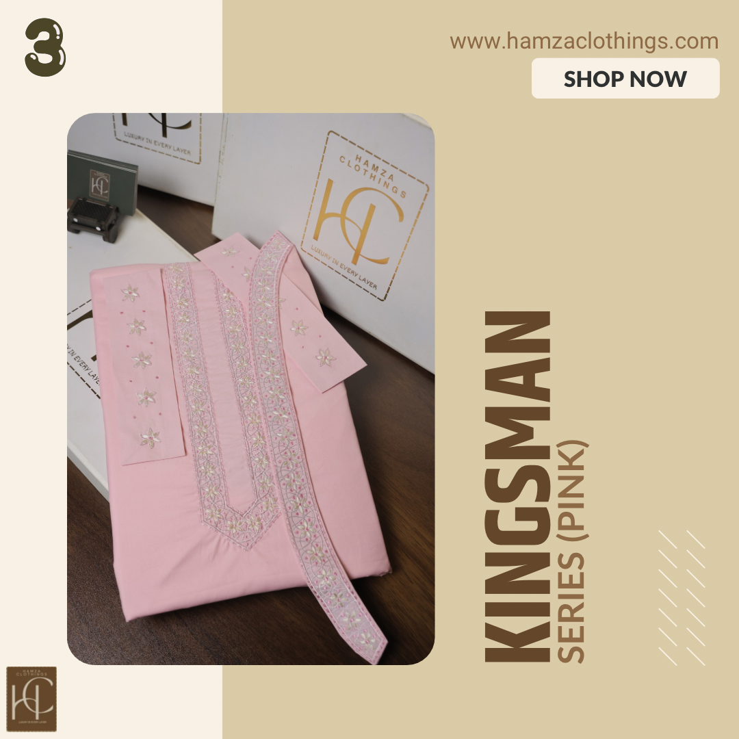 Kingsman Premium Kurta Pajama Collection - Baby Pink