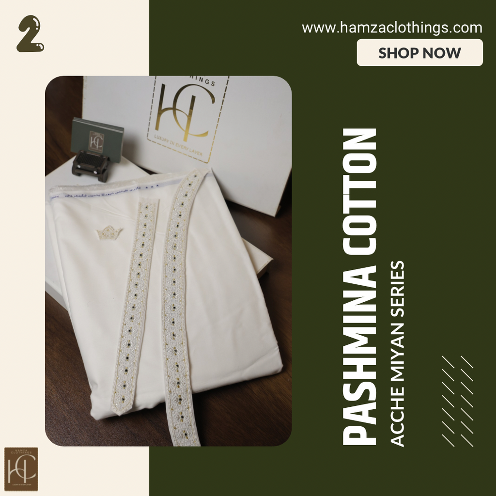 Pashmina Achche Miya Cotton Series – Soft White