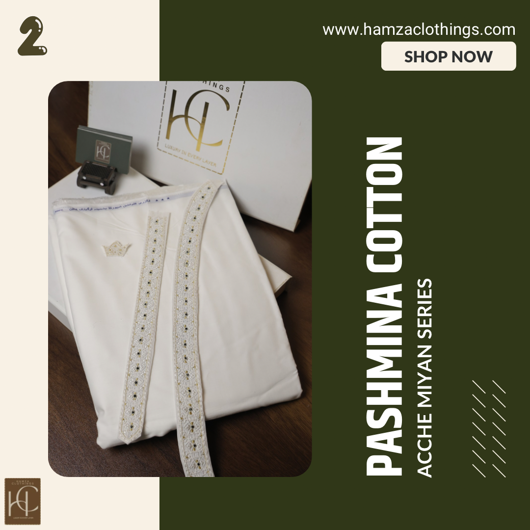 Pashmina Achche Miya Cotton Series – Soft White
