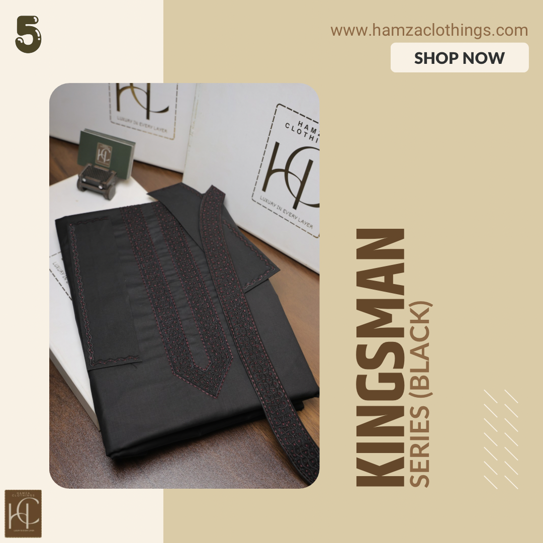 Kingsman Premium Kurta Pajama Collection -  Black