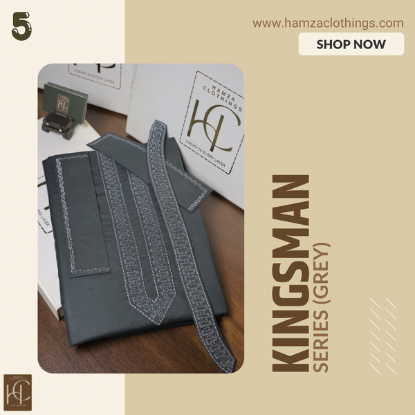 Kingsman Premium Kurta Pajama Collection -  Grey