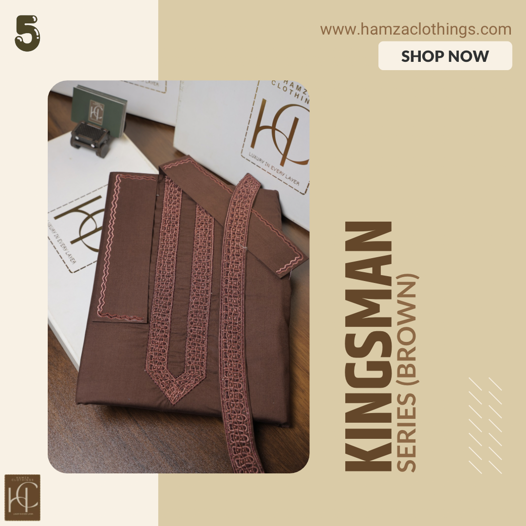 Kingsman Premium Kurta Pajama Collection -  Brown