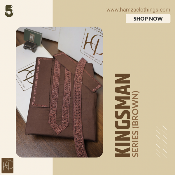 Kingsman Premium Kurta Pajama Collection -  Brown