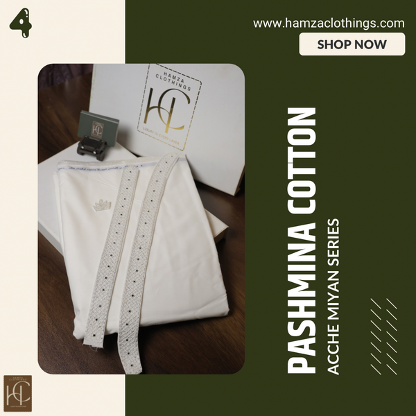 Pashmina Achche Miya Cotton Series – Silver White