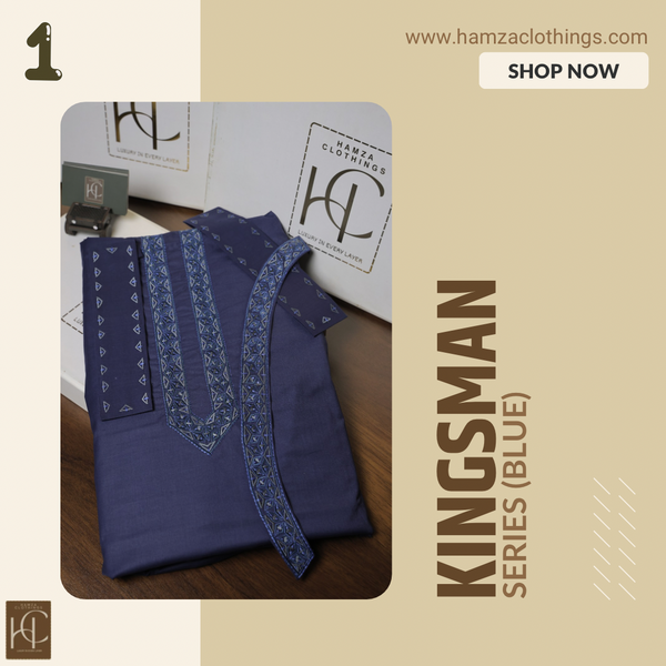 Kingsman Premium Kurta Pajama Collection - Blue