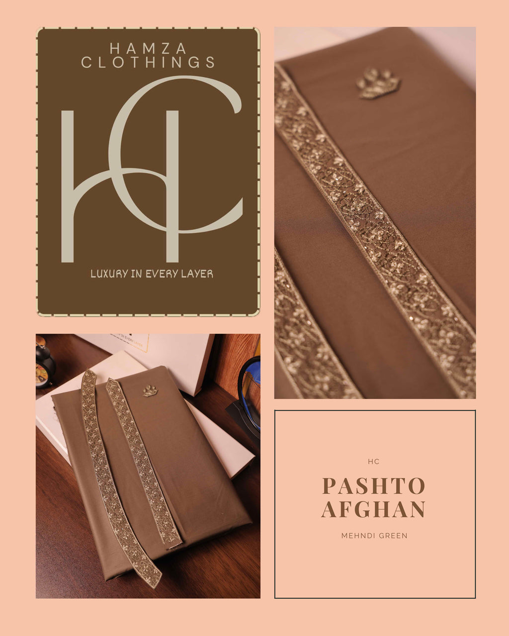 Pashto Afghan Collection Kurta Pajama for Men – Imported Soft Fabric with Hand Resham Work