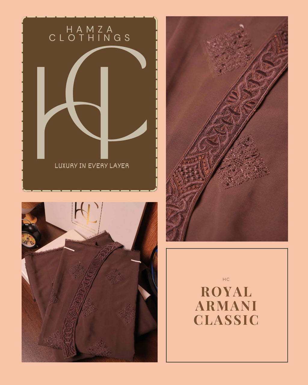Men's Royal Armani Classic Kurta Pajama with Timeless Elegant Design