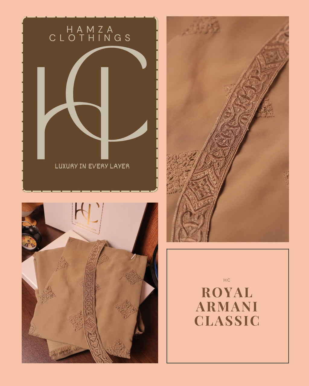 Men's Royal Armani Classic Kurta Pajama with Timeless Elegant Design