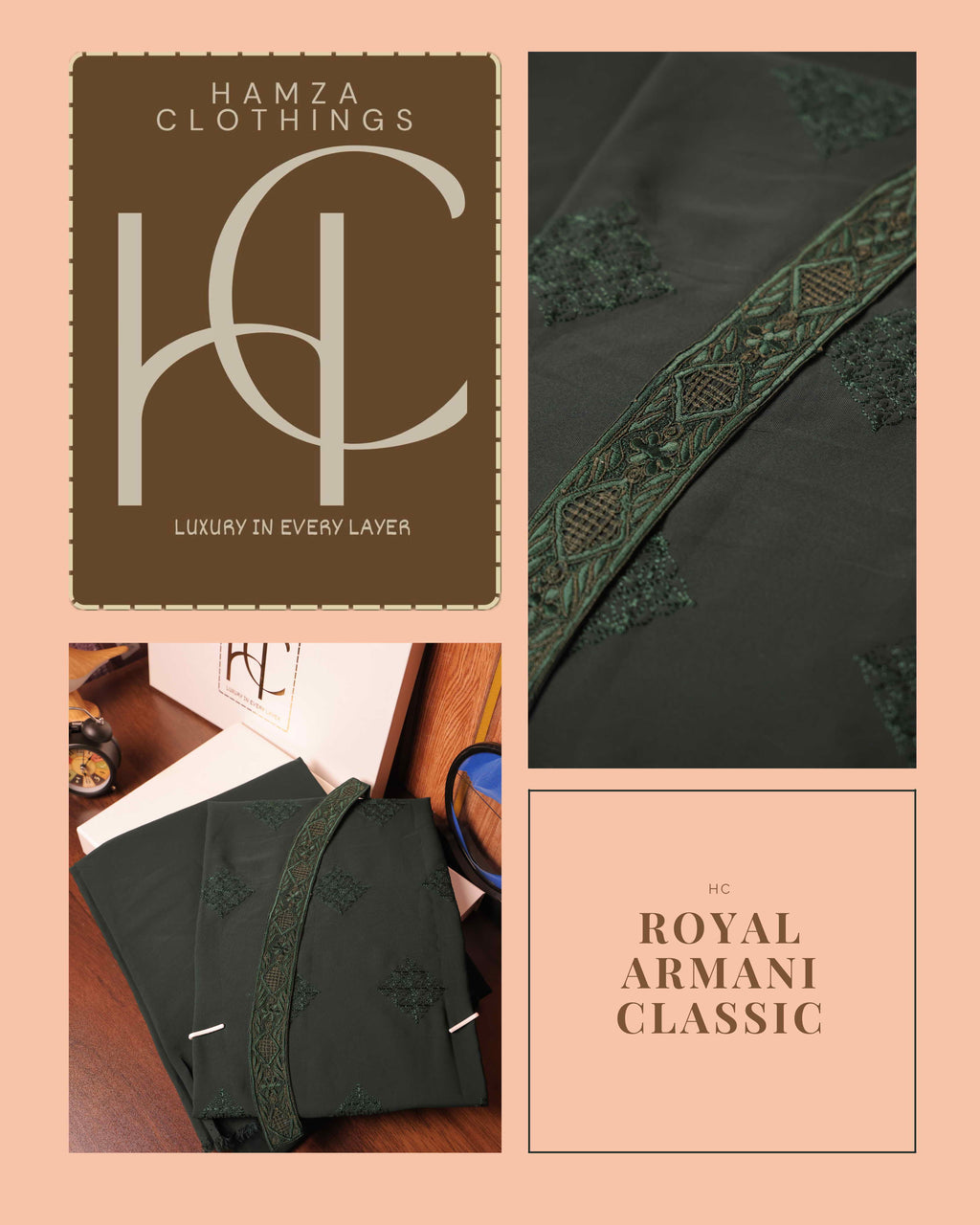 Men's Royal Armani Classic Kurta Pajama with Timeless Elegant Design
