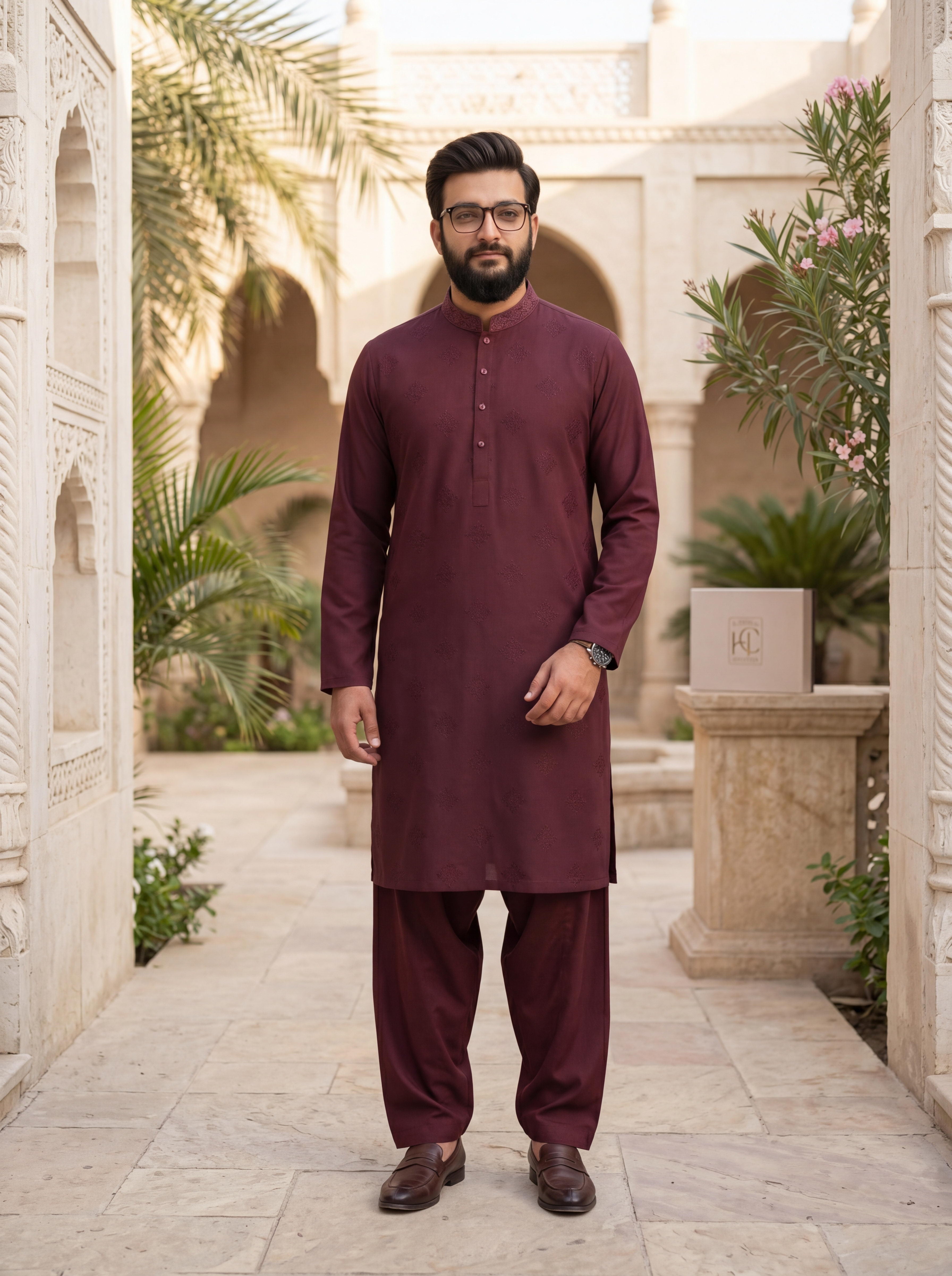 Men's Royal Armani Classic Kurta Pajama with Timeless Elegant Design