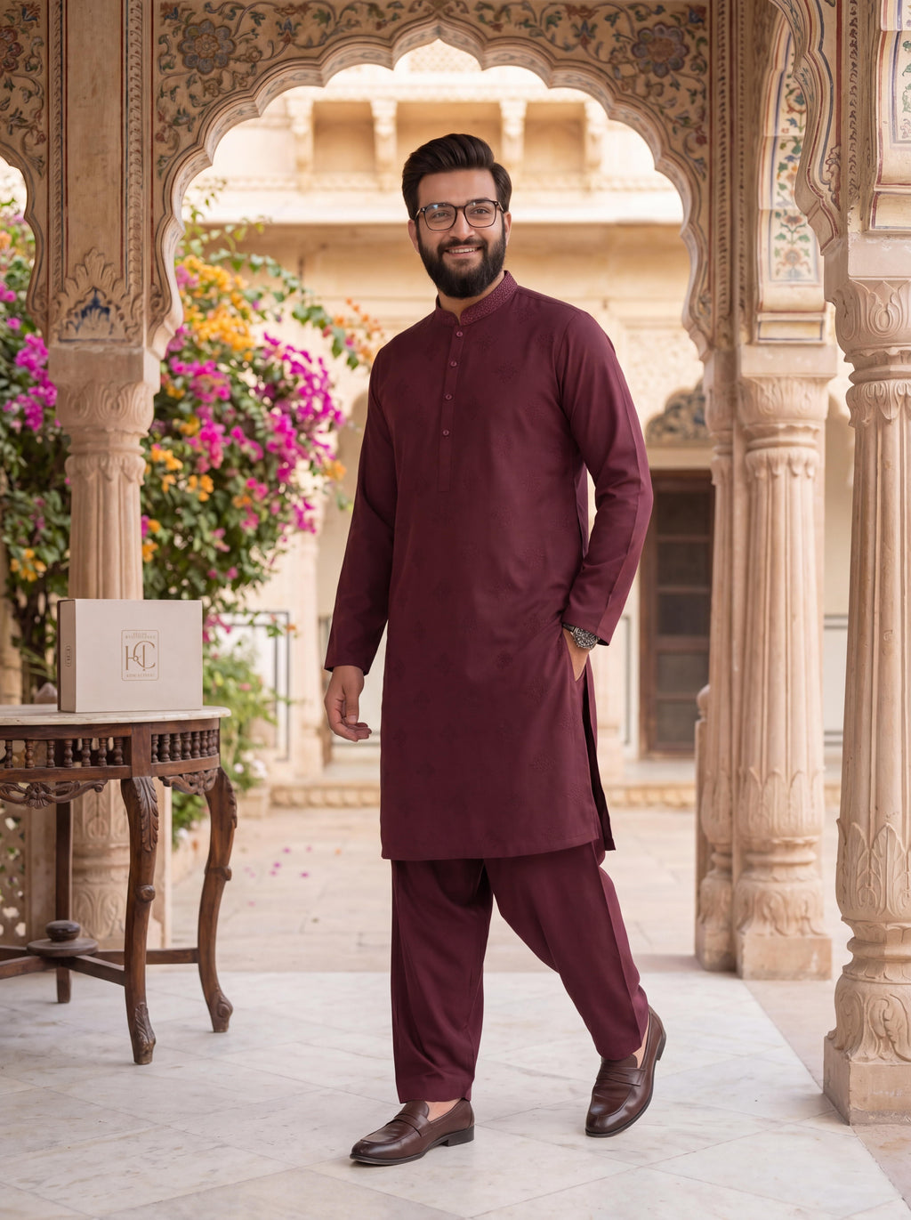Men's Royal Armani Classic Kurta Pajama with Timeless Elegant Design