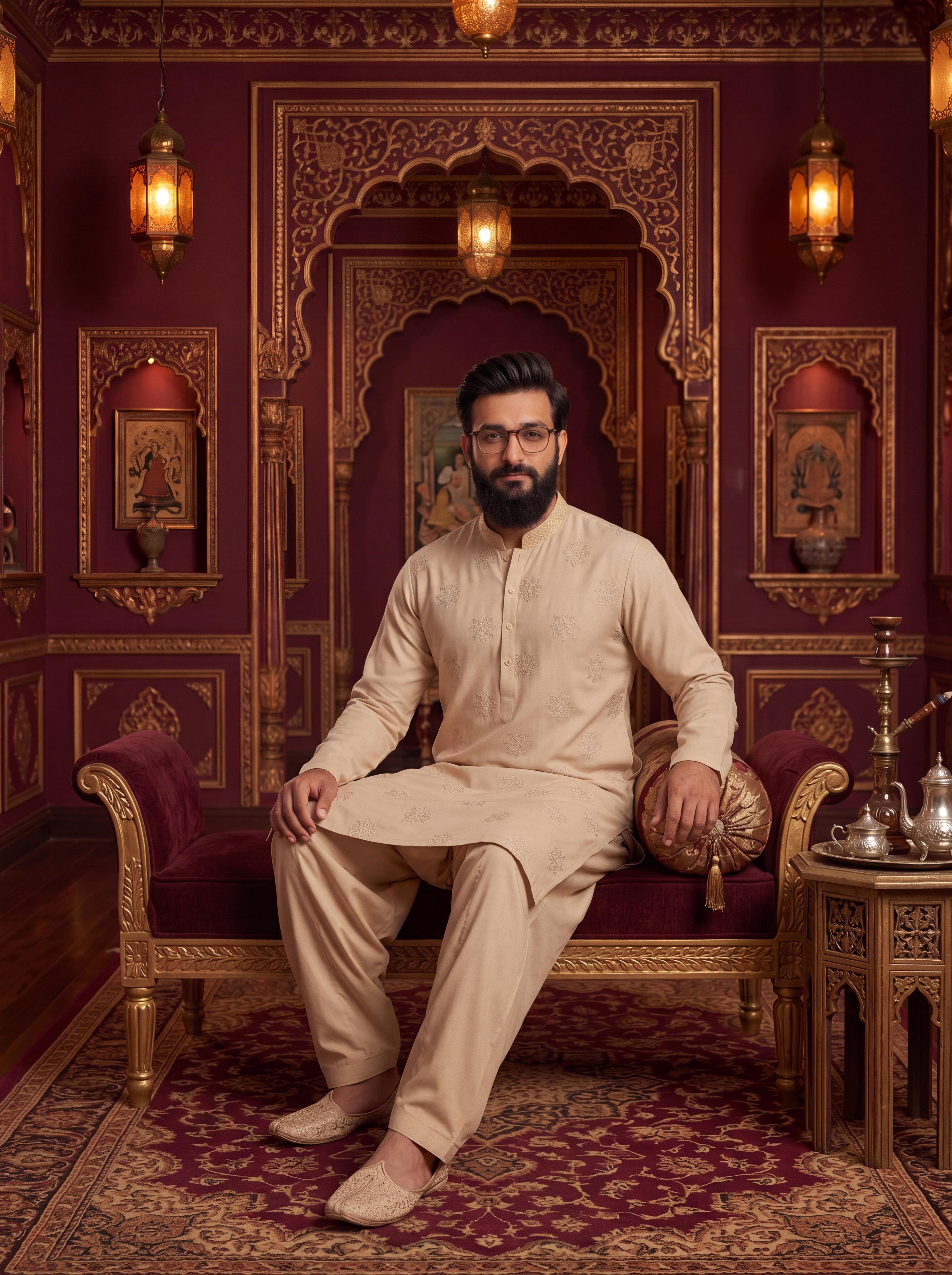 Royal Armani Style Kurta Pajama for Men – Premium Ethnic Wear with Elegant Design and Comfortable Fit